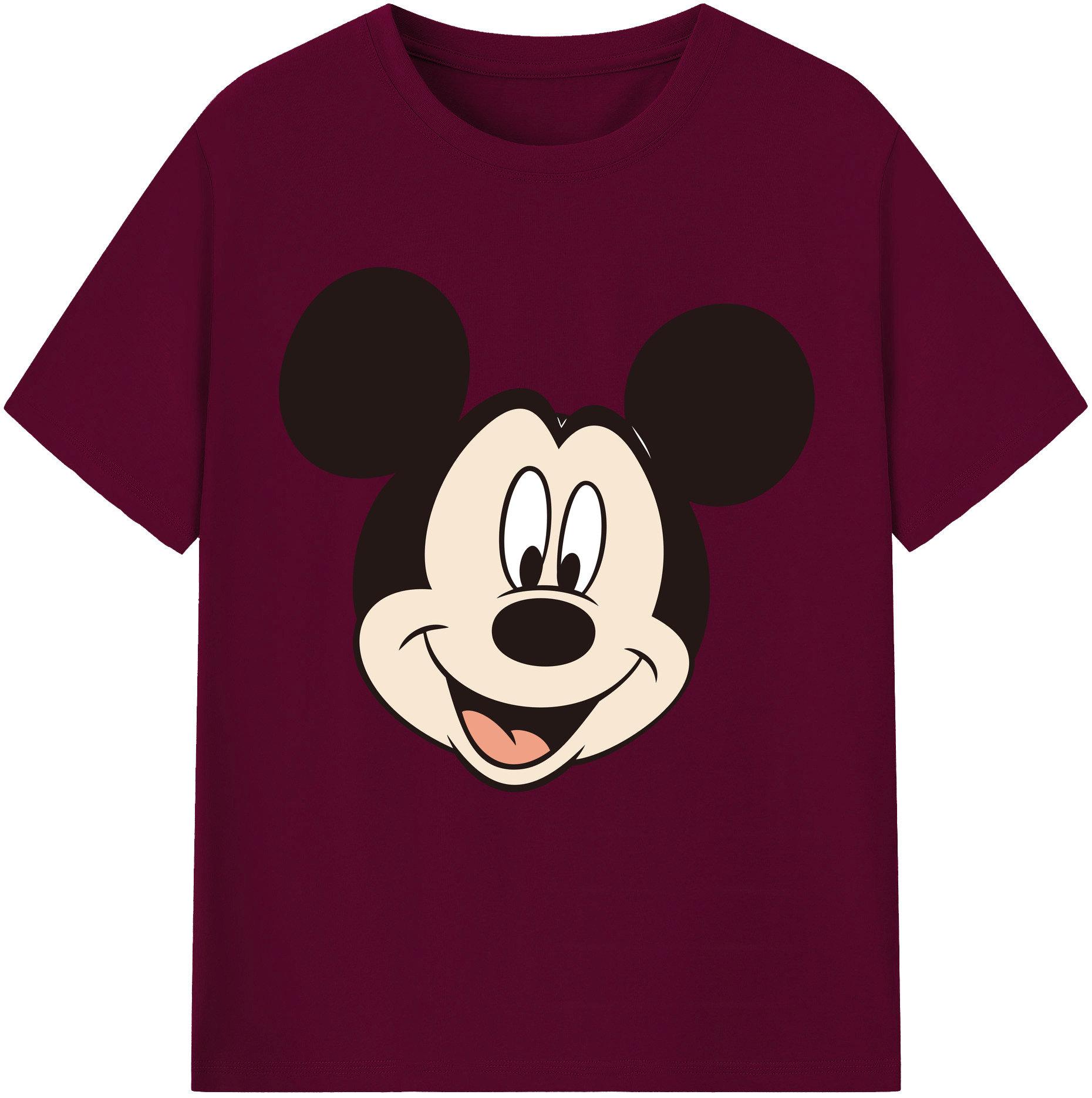 （画像用） ミッキーマウス Mickey Mouse レディースカジュアルプリントTシャツ（綿100％）